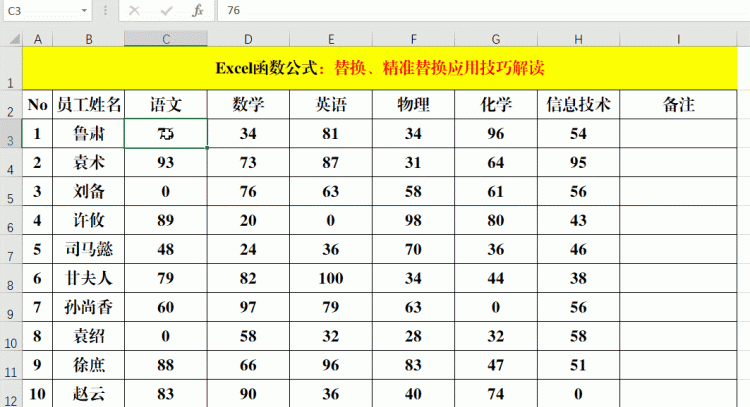 Excel中的替换、精准替换，你真的会用吗？