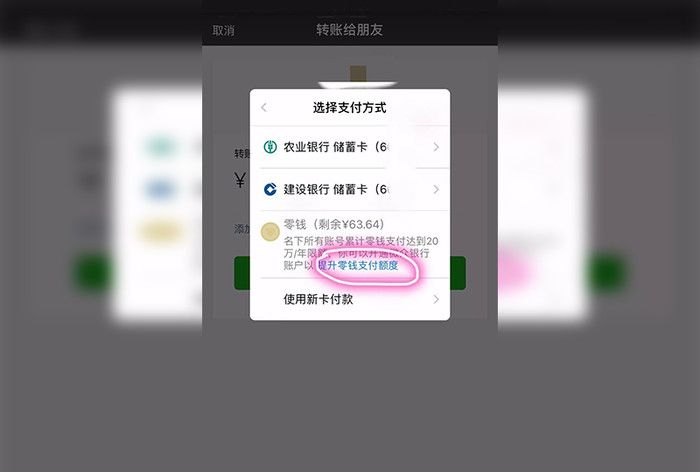 微信如何提高零钱支付每日限额，微信零钱支付超额了怎么设置无限额度？图17