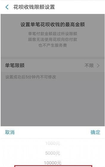 花呗额度如何进行设置？，花呗有额度不能扫大额哪里设置？图7